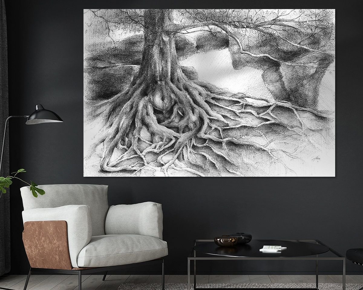 Voorbeeld van het werk in een kamer