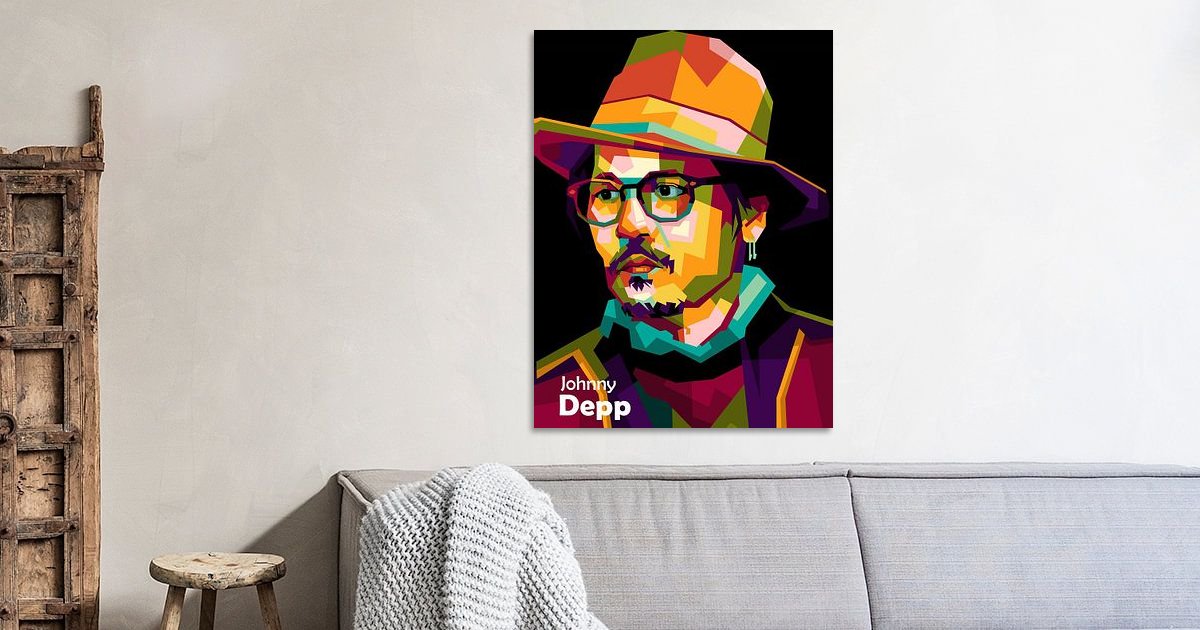Poster sur toile pour décoration murale de salon Johnny Depp chambre à coucher 23 30 x 45 cm
