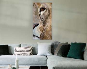 Portrait d'un lion sur Kirtah Designs