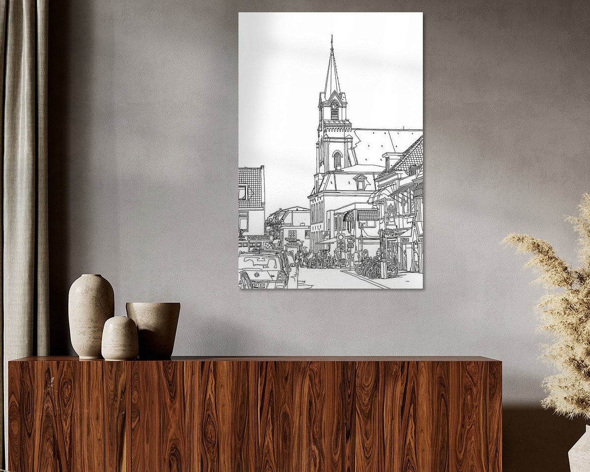 Voorbeeld van het werk in een kamer