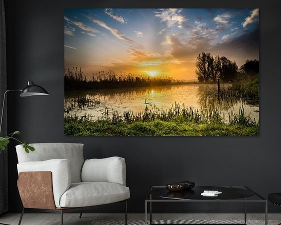 Voorbeeld van het werk in een kamer