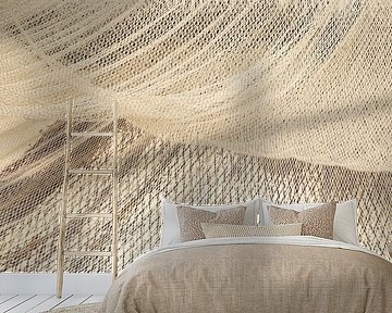 Fischernetze, die im Wind trocknen