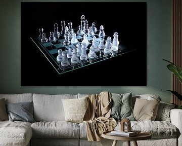 Transparentes Schachspiel