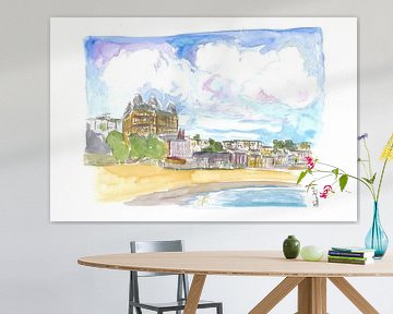 Scarborough Noord-Yorkshire UK Baai en strand