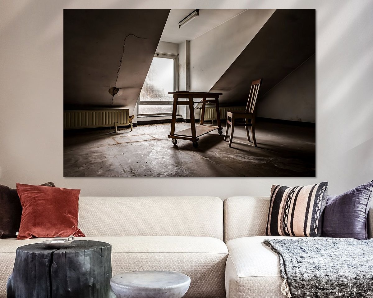 Voorbeeld van het werk in een kamer