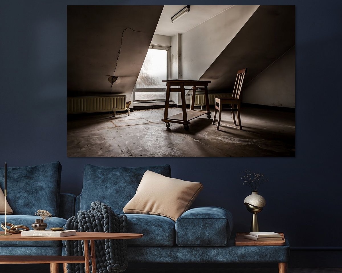 Voorbeeld van het werk in een kamer