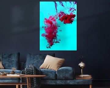 Abstract blauw rood