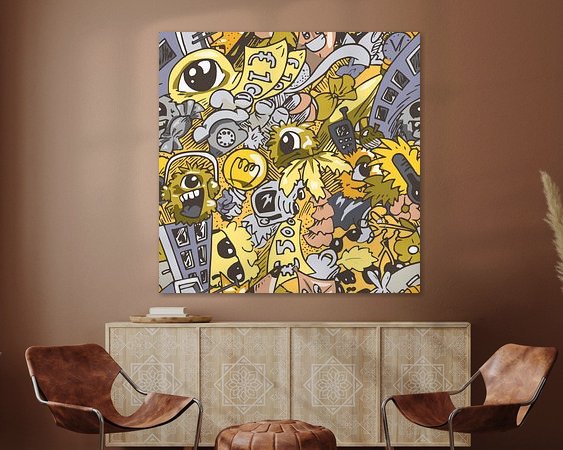 Voorbeeld van het werk in een kamer