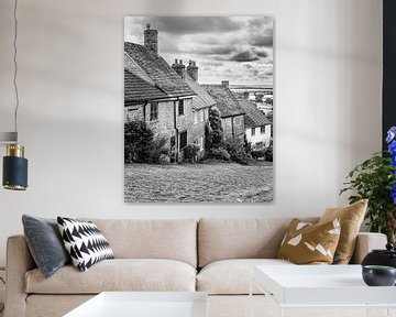 Gold Hill in zwart-wit, Shaftesbury, Dorset van Henk Meijer Photography