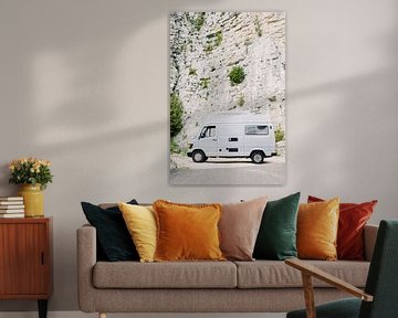 Mercedes oldtimer | Roadtrip France dans les montagnes | Vanlife travel photography wall art sur Milou van Ham