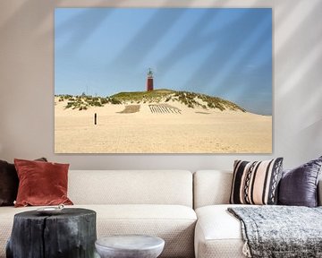 Texel Leuchtturm mit Muschelstrand von Ad Jekel