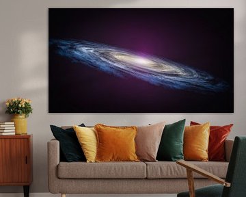 Art spatial d'une galaxie en spirale. Illustration 3D sur Markus Gann
