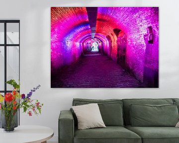 Colourful bicycle tunnel in Utrecht by joost bosmans