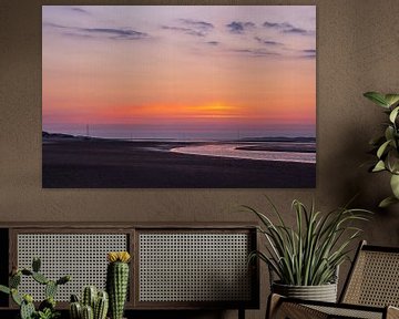 Zonsopgang in de Waddenzee op het eiland Amrum van Rico Ködder