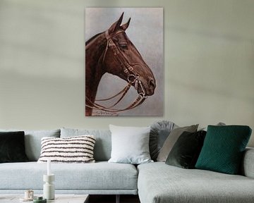 Portrait of a Brown Horse by Antonije Lazovic
