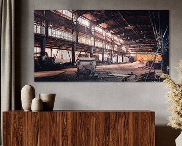 Verlaten staalfabriek in het Ruhrgebied - Thyssen Krupp Essen Industrie van Jakob Baranowski - Photography - Video - Photoshop