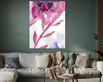 Pink Floral van Brigitte Bazuin