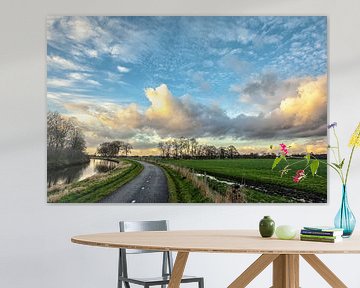 Wolkendecke im Polder von Arthur Schotman