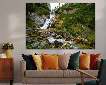 Beautiful waterfall in the Dolomites by Leo Schindzielorz