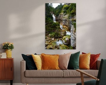 Wunderschöner Wasserfall in den Dolomiten von Leo Schindzielorz