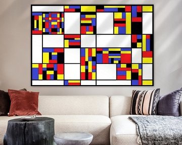 Komposition im Stil von Piet Mondriaan von W J Kok