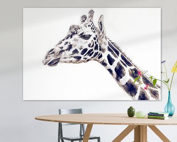 Andy Warhol Pop Art - Art Style Giraffe van Jakob Baranowski - Photography - Video - Photoshop