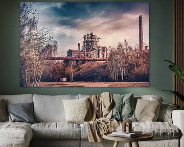 Blast furnace along the Alte Emscher.  Colliery and ironworks in the Duisburg-Nord Landscape Park by Jakob Baranowski - Photography - Video - Photoshop