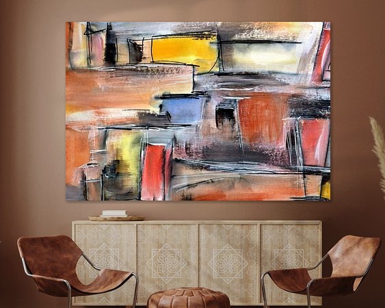 Voorbeeld van het werk in een kamer