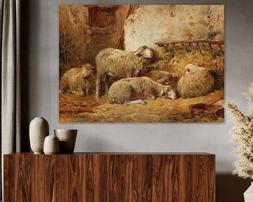 Scene with Sheep by Antonije Lazovic