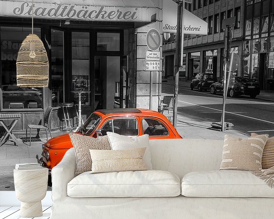 Voorbeeld van het werk in een kamer