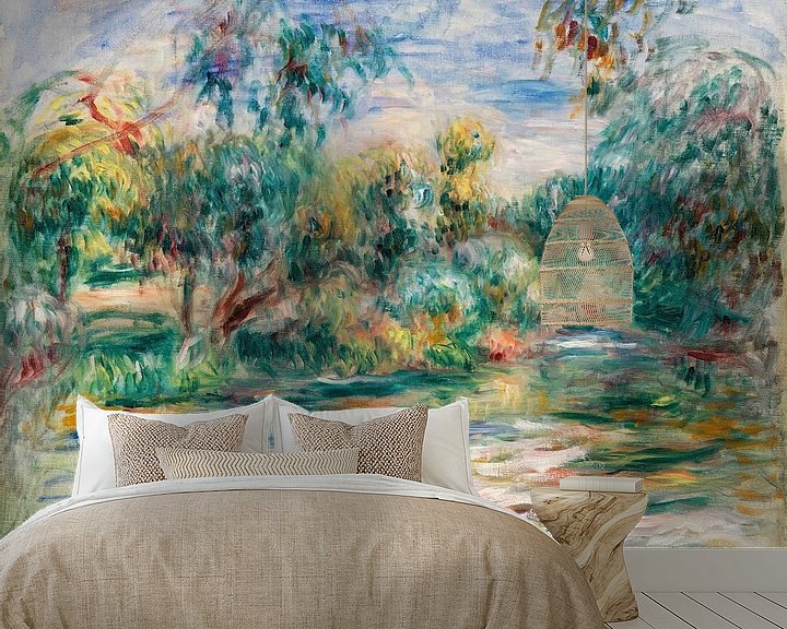 Sfeerimpressie behang: landschap, Renoir 1917 van Atelier Liesjes