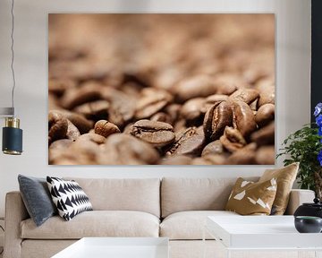 roasted coffee beans by Heiko Kueverling