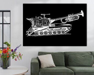 Trumpet Tank - zwart/wit van Rembrandt Ross