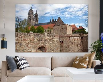 Bastion Kleve en de Dom van Magdeburg van t.ART