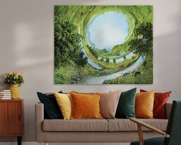 Wereld kromming van Art Demo