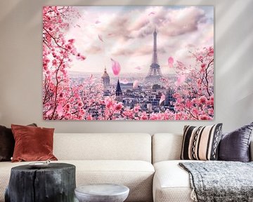 Parijs in roze van Manjik Pictures