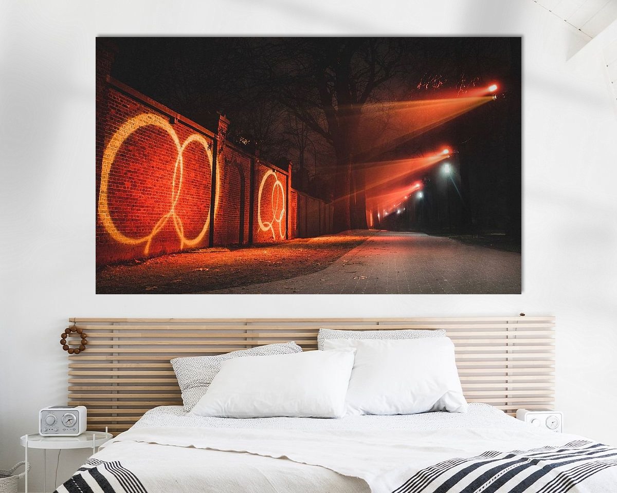 Voorbeeld van het werk in een kamer