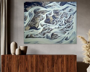 Textures des deltas de rivières d'Islande #4 sur Keith Wilson Photography