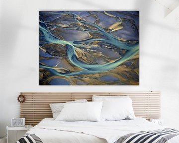 Textures des deltas de rivières d'Islande #5 sur Keith Wilson Photography
