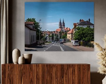 Blick auf die Skyline von Oschatz in Sachsen