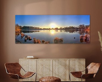 Panorama of a sunset at a lake by MPfoto71