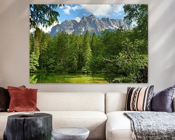 Badersee devant le massif du Zugspitze sur Thomas Herzog