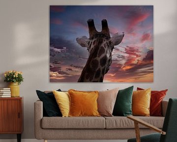 Giraffe in Afrika van HGU Foto