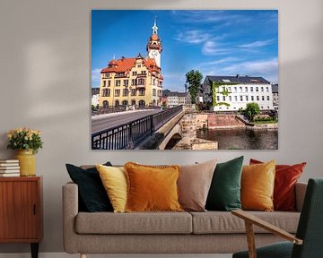 Blick auf das Rathaus von Waldheim in Sachsen von Animaflora PicsStock