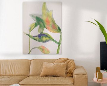 Pastel Lillies by Helia Tayebi Art