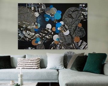 Sustainable art - blue collage by ArtBoxi