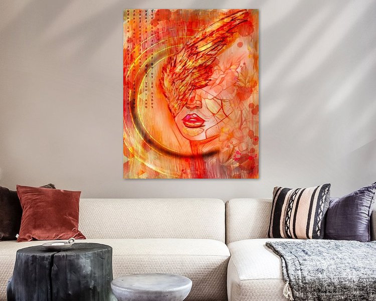 Voorbeeld van het werk in een kamer