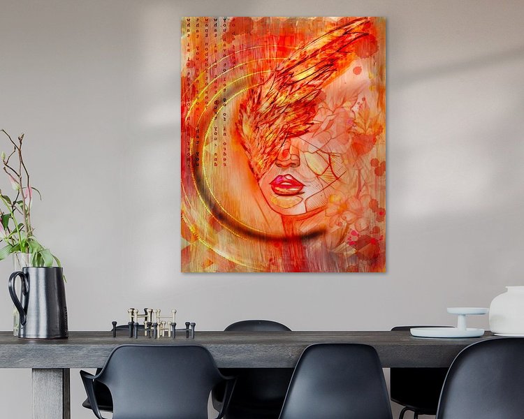 Voorbeeld van het werk in een kamer