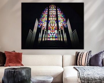 Glas in lood raam Oosterkerk Groningen van Peter Wiersema