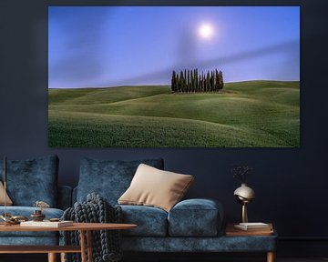 Volle Maan in Toscane II van Teun Ruijters